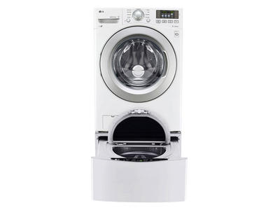 LG 6.3 Total Capacity LG TWINWash Bundle with LG SideKick and Electric Dryer WM3270CW/WD100CW