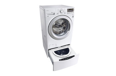 LG 6.3 Total Capacity LG TWINWash Bundle with LG SideKick and Electric Dryer WM3270CW/WD100CW