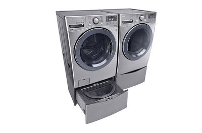 LG 6.3 Total Capacity LG TWINWash Bundle with LG SideKick WM3770HVA_WD100CV