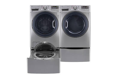 LG 6.3 Total Capacity LG TWINWash Bundle with LG SideKick WM3770HVA_WD100CV