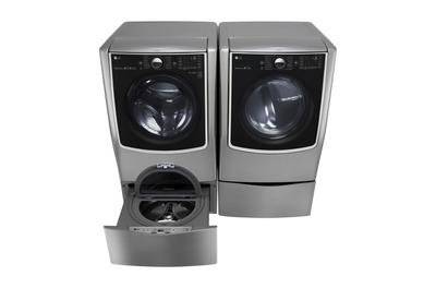 LG 7.1 Total Capacity LG TWINWash Bundle with LG SideKick and Electric Dryer WM9000HVA_WD200CV_DLEX9000V_WDP5V