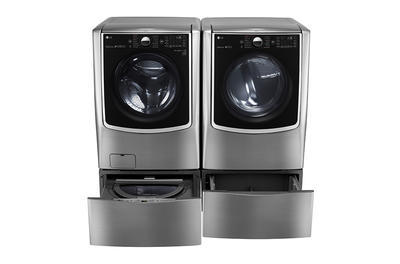 LG 7.1 Total Capacity LG TWINWash Bundle with LG SideKick and Electric Dryer WM9000HVA_WD200CV_DLEX9000V_WDP5V