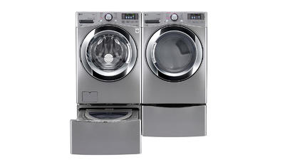 LG 6.3 Total Capacity TWINWash™ Bundle with LG SideKick™ WM3670HVA_WD100CV 