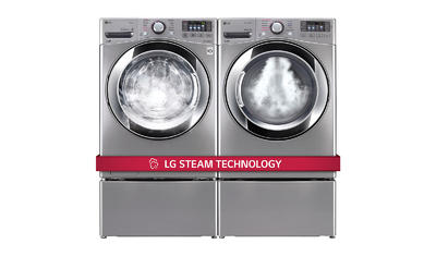 LG 6.3 Total Capacity TWINWash™ Bundle with LG SideKick™ WM3670HVA_WD100CV 