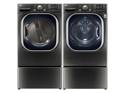 LG 4.5 cu. ft. Ultra Large Capacity TurboWash Washer and LG 7.4 cu.ft. Ultra Large Capacity TurboSteam Electric Dryer WM4370HKA-DLEX4370K