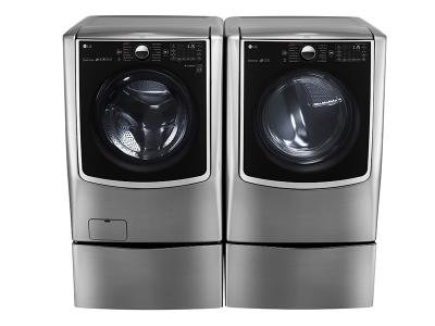 LG 7.1 Total Capacity LG TWINWash Bundle with LG SideKick and Electric Dryer WM9000HVA_WD200CV_DLEX9000V_WDP5V