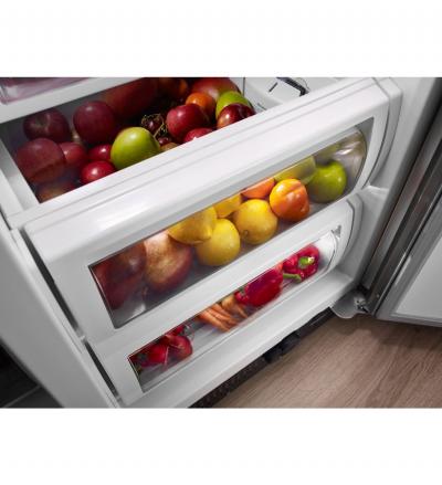 42" KithenAid 25.5 Cu. Ft. Built-In Side by Side Refrigerator With PrintShield Finish - KBSN602EBS