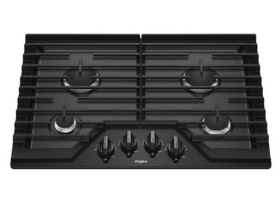 30" Whirlpool Gas Cooktop With EZ-2-Lift Hinged Cast-Iron Grates - WCG55US0HB