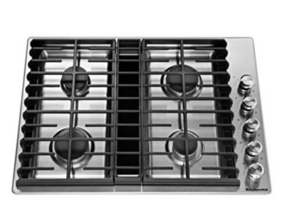 30" KitchenAid 4 Burner Gas Downdraft Cooktop - KCGD500GSS