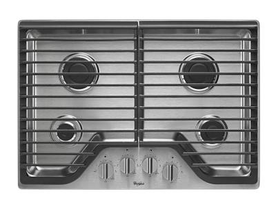 30" Whirlpool®  Gas Cooktop with Multiple SpeedHeat™ Burners - WCG51US0DS