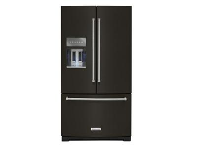 36" KitchenAid 26.8 Cu. Ft. Standard Depth French Door Refrigerator With Exterior Ice - KRFF507HBS