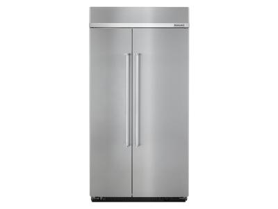 42" KitchenAid 25.5 Cu. Ft. Built-In Side by Side Refrigerator - KBSN602ESS