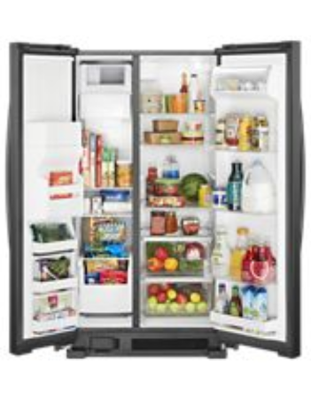 33" Whirlpool refrigerator/freezer side-by-side-freestanding WRS331SDHB