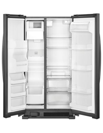 36" Whirlpool refrigerator/freezer-side-by-side-freestanding WRS335SDHB