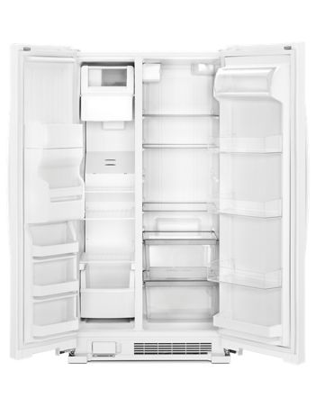 36" Whirlpool refrigerator/freezer-side-by-side-freestanding-white WRS335SDHW