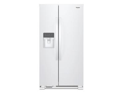 36" Whirlpool refrigerator/freezer-side-by-side-freestanding-white WRS335SDHW