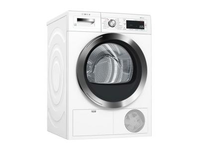 24"  Bosch 4 800 Series Cu. Ft. 14-Cycle Electric Dryer White - WTG865H2UC