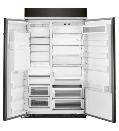 48" KitchenAid 29.5 Cu. Ft. Built-In Side by Side Refrigerator - KBSD608EBS