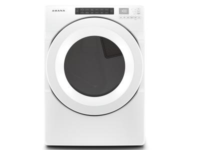 27" Amana 7.4 Cu. Ft. Front Load Electric Dryer With Moisture Sensors - YNED5800HW