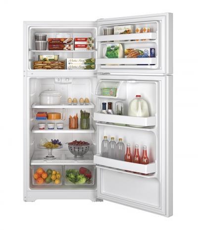28" GE 15.5 Cu. Ft. ENERGY STAR Top-Freezer No-Frost Refrigerator - GTE16GTHWW