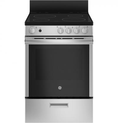 24" GE 2.9 Cu. Ft. Free Standing Electric Steam Clean Range - JCAS640RMSS