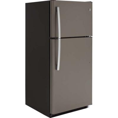 30" GE 18.2 Cu. Ft. Top-Freezer Refrigerator in Slate - GTE18FMLKES