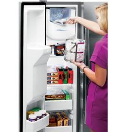 36" GE Profile 25.4 Cu. Ft. Side-by-Side Refrigerator with Dispenser - PSE25KSHSS