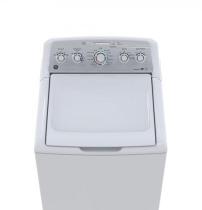 27" GE 4.9 (IEC) cu. ft. capacity Top Load Washer W/ Stainless Steel Drum - GTW485BMKWS