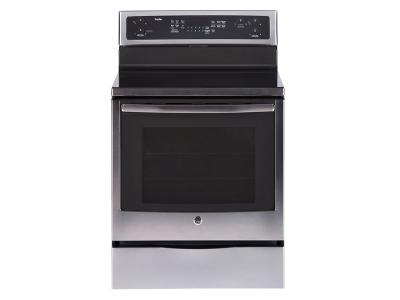 30" GE Profile Free Standing Electric Self Cleaning True Convection Range - PCB915SKSS