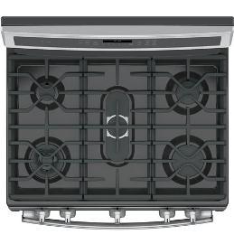 30" GE Profile Free-Standing Gas Convection Self-Cleaning Gas Range with Warming Drawer - PCGB940SEJSS