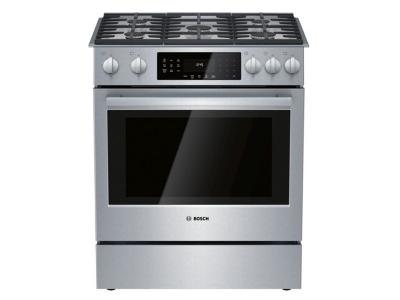 30" Bosch 4.8 Cu. Ft. Benchmark Gas Slide-in Range Stainless Steel - HGIP056UC