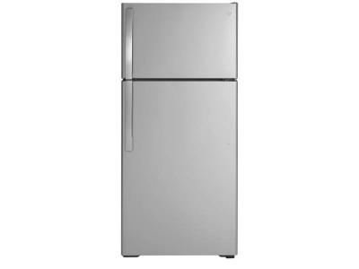 28" GE 16.6 Cu. Ft. Top-Freezer No-Frost Refrigerator - GTE17GSNRSS