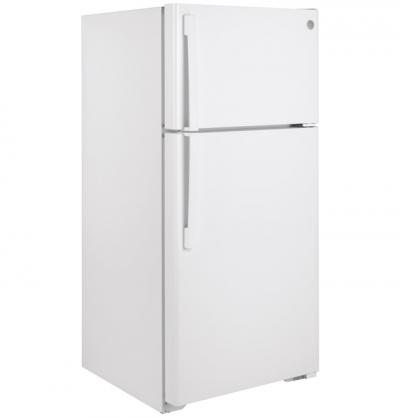 28" GE 15.6 Cu. Ft. Top-Freezer No-Frost Refrigerator - GTE16DTNLWW