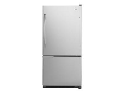  30" Amana 18 Cu. Ft. Wide Bottom-Freezer Refrigerator With Garden Fresh Crisper Bins - ABB1921BRM