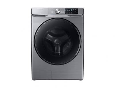 27" Samsung 5.2 Cu. Ft. Smart Front Load Washer With Large Capacity in Platinum - WF45R6100AP