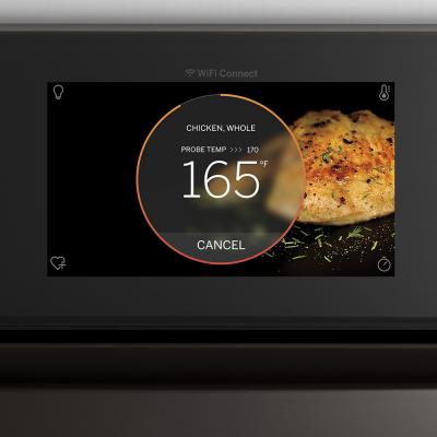 30" GE Profile 5.0 Cu. Ft. Built-in Convection Single Wall Oven In Black Stainless Steel - PTS9000BNTS