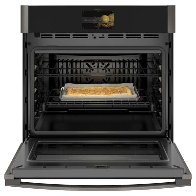 30" GE Profile 5.0 Cu. Ft. Built-in Convection Single Wall Oven In Black Stainless Steel - PTS9000BNTS