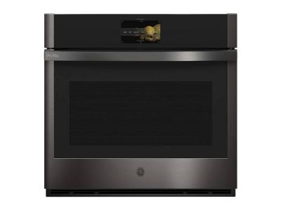 30" GE Profile 5.0 Cu. Ft. Built-in Convection Single Wall Oven In Black Stainless Steel - PTS9000BNTS