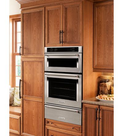 27" KitchenAid Combination Wall Oven With Even-Heat True Convection (lower oven) - KOCE507ESS