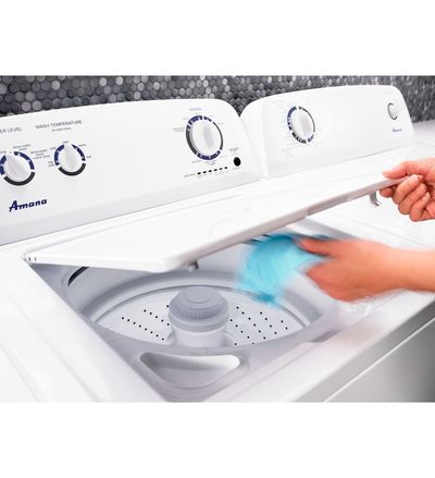 28"  Amana 4.0 Cu. Ft. Top-Load Washer With Dual Action Agitator - NTW4516FW