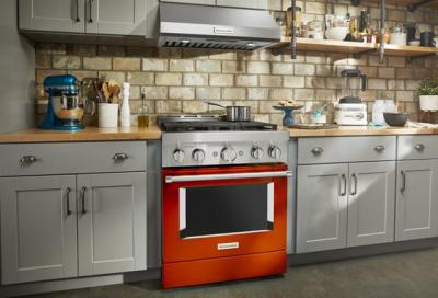 30" KitchenAid 4.1 Cu. Ft. Smart Commercial-Style Gas Range With 4 Burners - KFGC500JSC