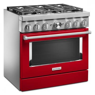 36" KitchenAid 5.1 Cu. Ft. Smart Commercial-Style Dual Fuel Range With 6 Burners - KFDC506JPA