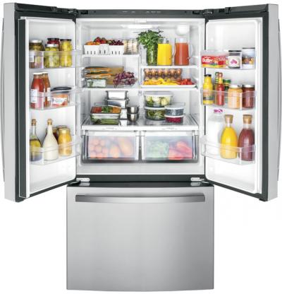 36" GE 27.0 Cu. Ft. Fingerprint Resistant French-Door Refrigerator - GNE27EYMFS