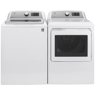 27" GE 7.4 Cu. Ft. Capacity Gas Dryer With Sanitize Cycle in White - GTD72GBMNWS