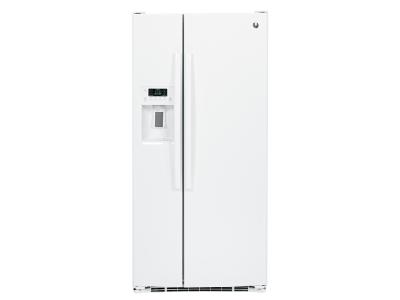 33" GE 23.2 Cu. Ft. Side-By-Side Refrigerator In White - GSS23GGKWW