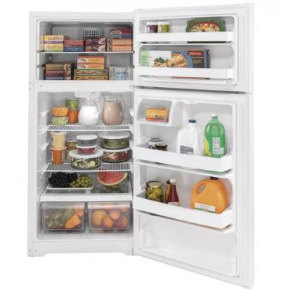 28" GE 15.6 Cu. Ft. Top-Freezer Refrigerator With Energy Star Certified - GTE16DTNRWW