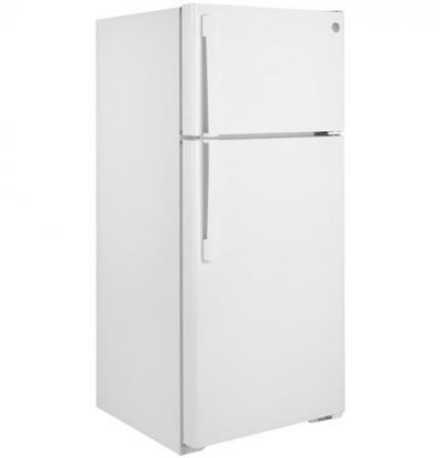 28" GE 16.6 Cu. Ft. Top-Freezer Refrigerator - GTE17GTNRWW