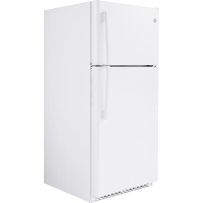 30" GE 18 Cu. Ft. Top-Freezer Refrigerator In White - GTS18FTLKWW