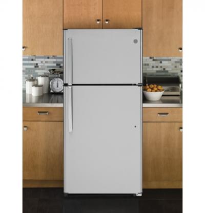 GE 18.2 Cu. Ft. Top-Freezer Refrigerator in Stainless Steel - GTS18FSLKSS
