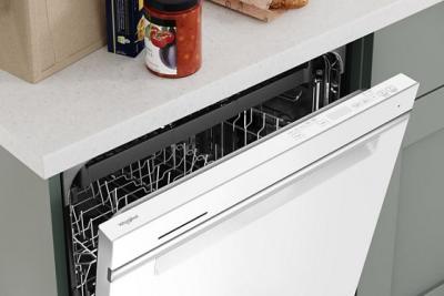 24" Whirlpool Built-In Undercounter Dishwasher in White - WDTA50SAKW